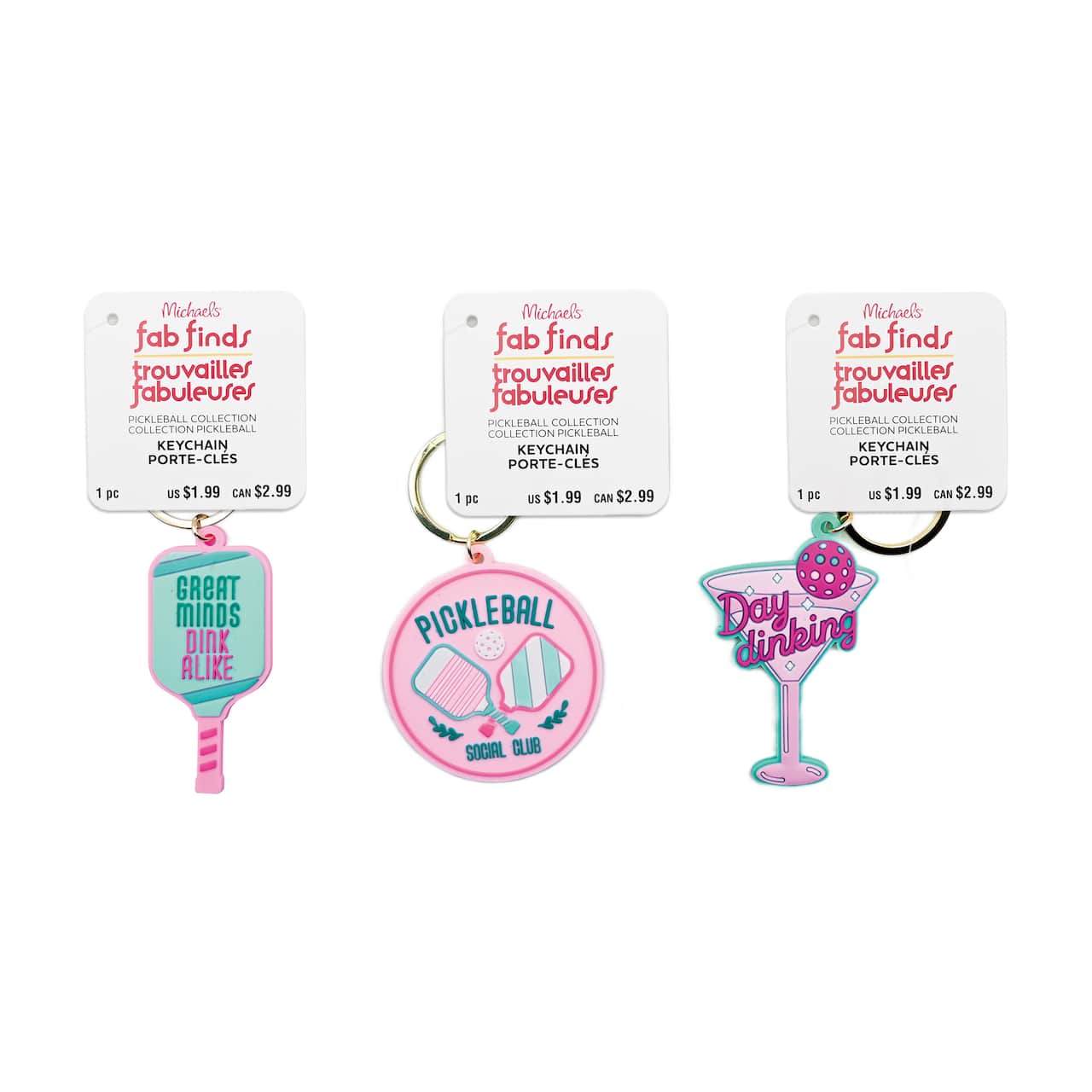 Assorted Pickleball Keychain, 1pc. by Fab Finds